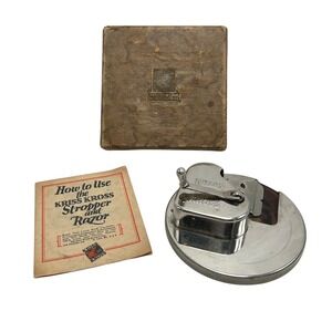 Vintage Kriss Kross Razor Blade Stropper Rhodes Mfg Co St Louis Box & Manual